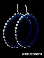 Big black ring earrings