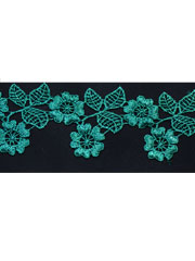 Green guipure lace