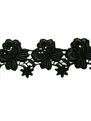 Black guipure lace