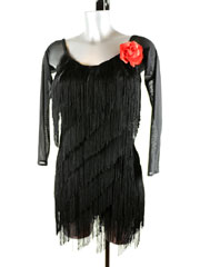 Barbora fringe latin dance dress