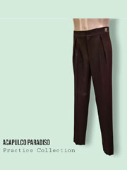 Latin men's competition pants with front pleats