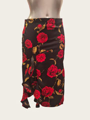 Jupe de tango noire  roses