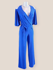 Blue ballroom jumpsuit for dance