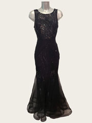 Philippa black evening dress