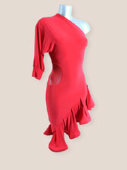 Agathe robe latine-rouge