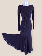 Iva black ballroom practice dance gown