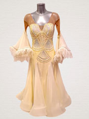 Cameila pastel yellow ballroom dance dress size S/M/L