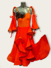 Musetta robe de danse de competition en orange