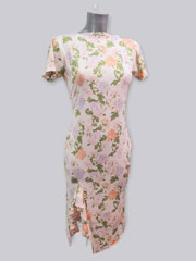 Anika, short sleeves floral style tango dress