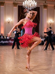 Rosemarie hotpink latin dance dress size S/M