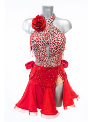 Manon, leopard latin dance dress